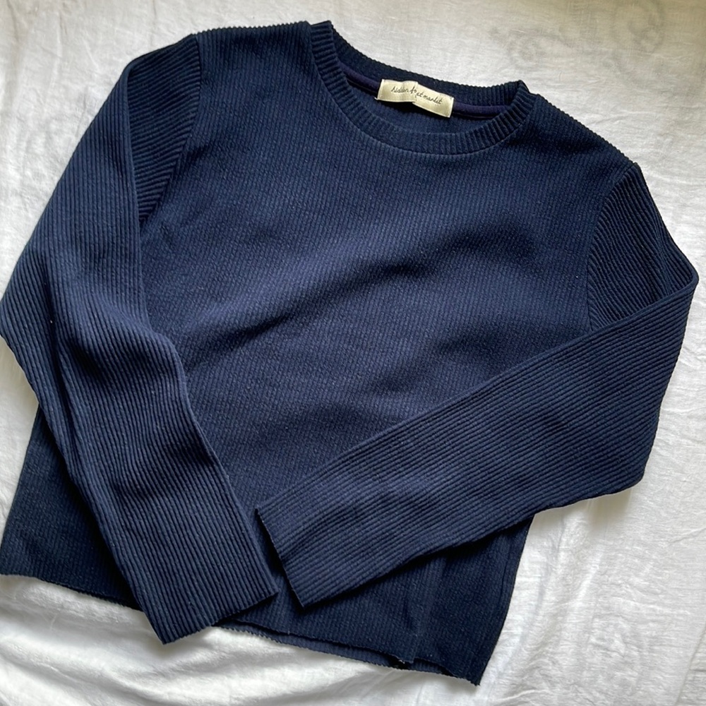 Long Sleeve Ribbed Semi-Cropped Tank (Small) Hidden Forest Seoul